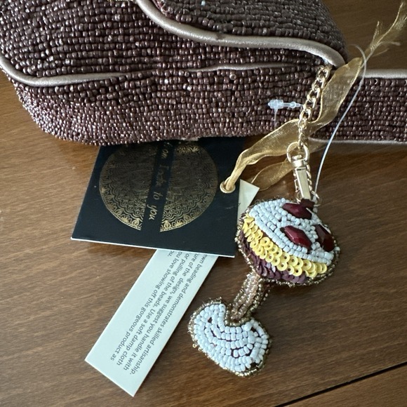NWT New Release  From India to You Espresso Martini Beaded Bag TikTok Viral - Picture 8 of 16